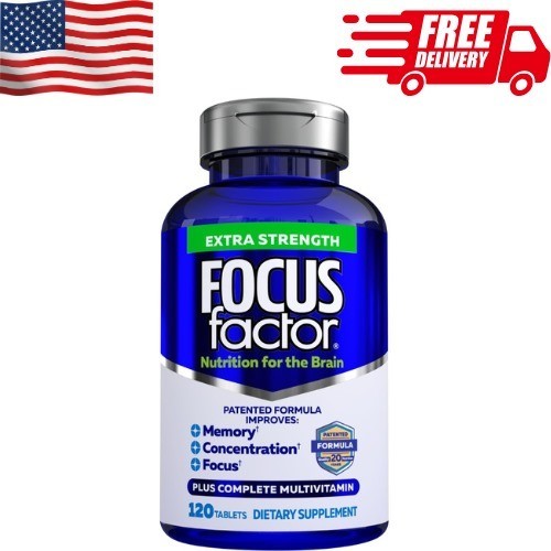 Focus Factor Extra Strength Brain Health Supplement | Memory & Focus Support | 120 Tablets