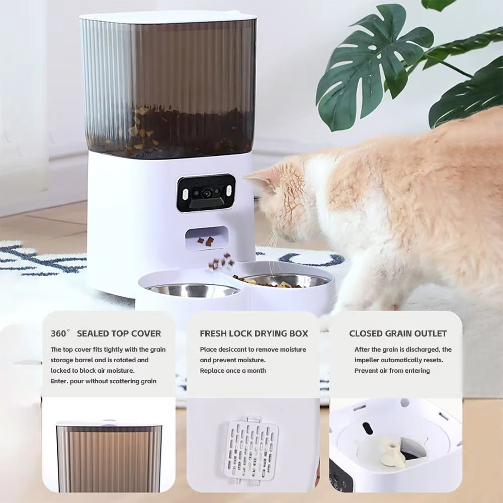 Automatic Pet Feeder for Cats & Dogs – Smart Dry Food Dispenser