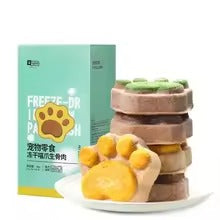 Freeze-Dried Paw Dog Treats | Natural Beef & Chicken Paws | High Protein Cat & Dog Snacks | 3-Layer Meat Biscuits