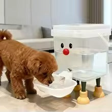 Cute Bucket Automatic Pet Water Fountain | 2-in-1 Dog & Cat Drinking Bowl with Filter | Large Capacity Dispenser