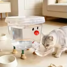 Cute Bucket Automatic Pet Water Fountain | 2-in-1 Dog & Cat Drinking Bowl with Filter | Large Capacity Dispenser