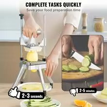 VEVOR Commercial Fruit & Vegetable Cutter – Manual Potato & Vegetable Slicer with Cutting Grid
