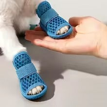 Breathable Dog Shoes – Protective Mesh Paw Boots with Adjustable Straps for Dogs