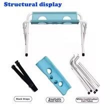 Foldable Pet Bathing & Grooming Stand – Adjustable Pet Drying Hammock for Cats & Small Dogs