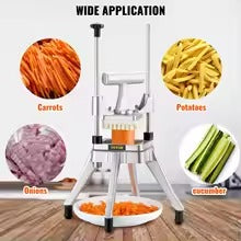 VEVOR Commercial Fruit & Vegetable Cutter – Manual Potato & Vegetable Slicer with Cutting Grid