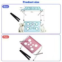 Foldable Pet Bathing & Grooming Stand – Adjustable Pet Drying Hammock for Cats & Small Dogs