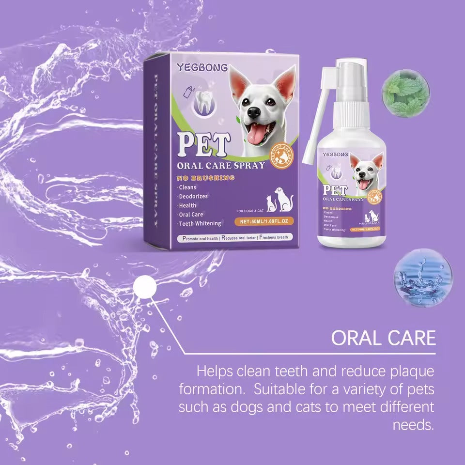 Pet Oral Care Spray – Dental Care for Dogs & Cats