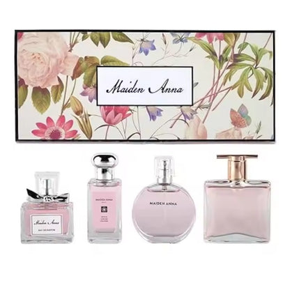 Maiden Anna Floral Perfume Gift Set – 4 Piece Fragrance Collection for Women