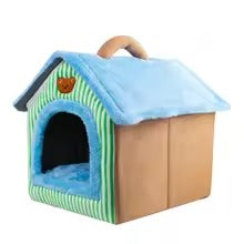 Cozy Cat House Bed – Cute Gingerbread House Pet Bed for Cats & Small Pets