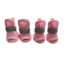 Breathable Dog Shoes – Protective Mesh Paw Boots with Adjustable Straps for Dogs