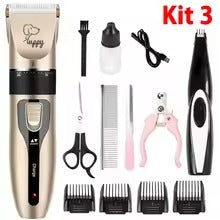 Pet Grooming Kit 3-in-1 – Cordless Dog & Cat Hair Trimmer with Grooming Accessories