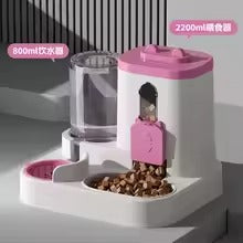2-in-1 Automatic Cat & Dog Feeder and Water Dispenser | Large Capacity Gravity Food & Water Bowl Set | Anti-Spill Pet Feeding Station