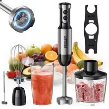 4-in-1 Immersion Hand Blender – Electric Food Processor, Chopper, Whisk & Smoothie Maker