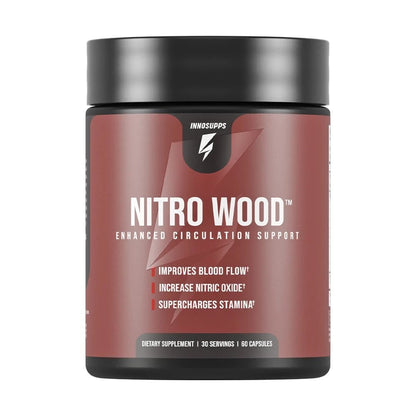 Inno Supps Nitro Wood | Enhanced Circulation Support | Nitric Oxide Formula | 60 Capsules