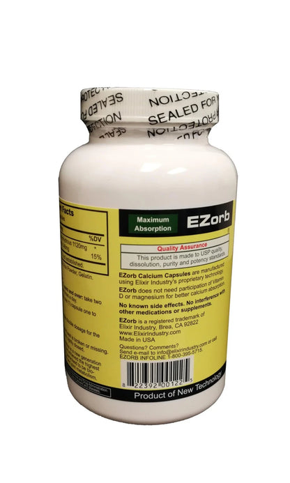 EZorb Calcium Aspartate Anhydrous | High Absorption Calcium Supplement | 180 Capsules