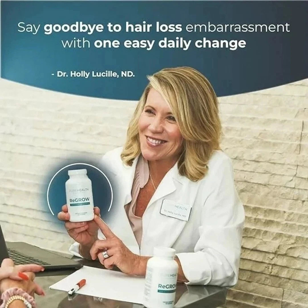 PureHealth Research ReGROW Hair Activation Formula | 120 Vegetarian Capsules | Hair Growth Support Supplement