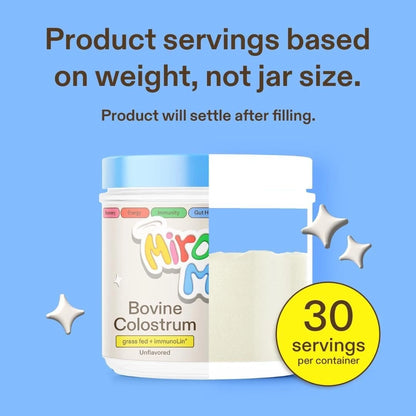 Miracle Moo Bovine Colostrum + ImmunoLin Unflavored Stick Packets | 30 Servings Dietary Supplement
