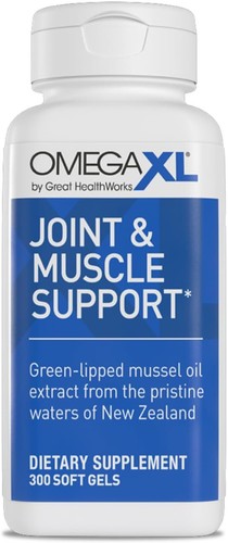 OmegaXL Joint & Muscle Support Dietary Supplement – 300 Softgels | Green-Lipped Mussel Oil Extract